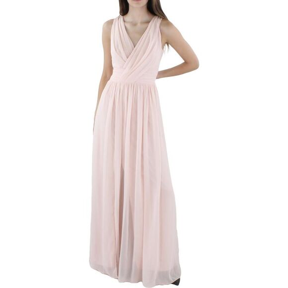 Dessy Collection by Vivian Diamond Dresses & Skirts - Dessy Collection by Vivian Diamond Womens Pink Chiffon Evening Dress Gown NWOT